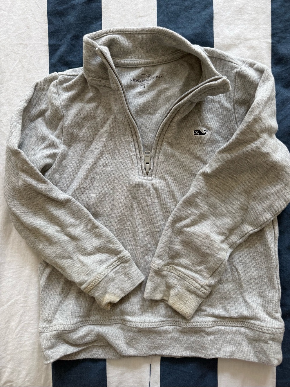 Vineyard Vines Gray Kids Half-Zip Pullover Sweatshirt